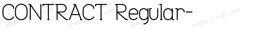 CONTRACT Regular字体转换